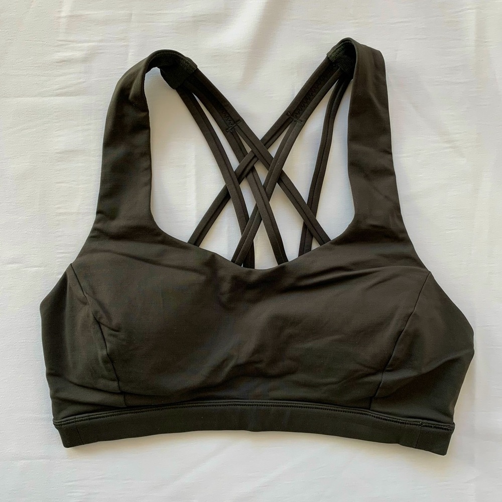 Lululemon Dark Olive Free to Be Serene Bra 4